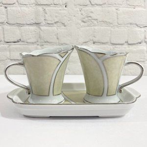 T. Bavaria Germany Design Sugar & Cream Demitasse Ivory and Pearl Set of 3 items